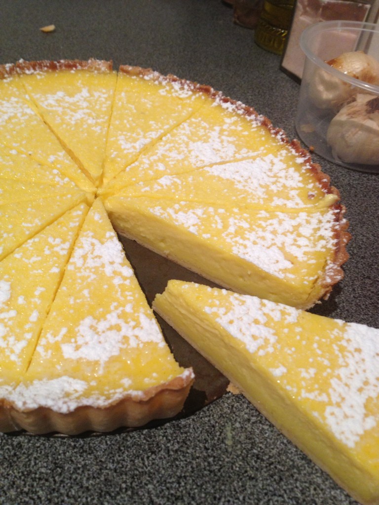 Take it to your friends house and cut it up. Make sure you cut enough slice for everyone