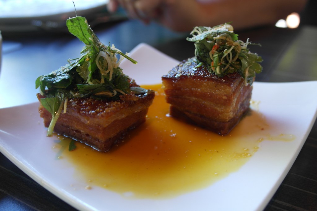Crisp pork belly with citrus caramel $14