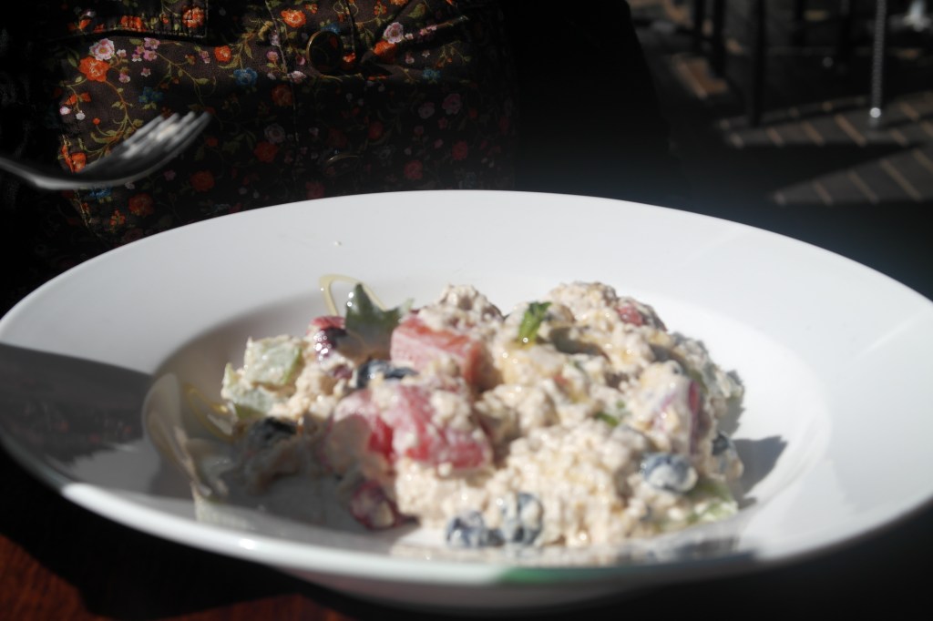 Harvest bircher muesli, steeped in fresh apple juice   with seasonal fruit, honey and yoghurt 14.50 