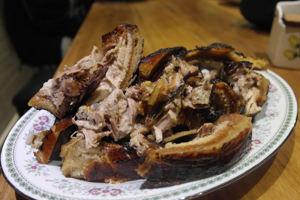 Roast pork belly. Check