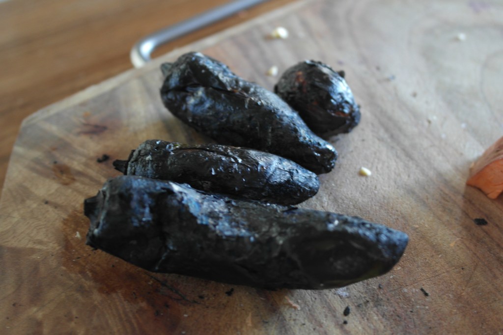 Char those chillis and garlic good and proper