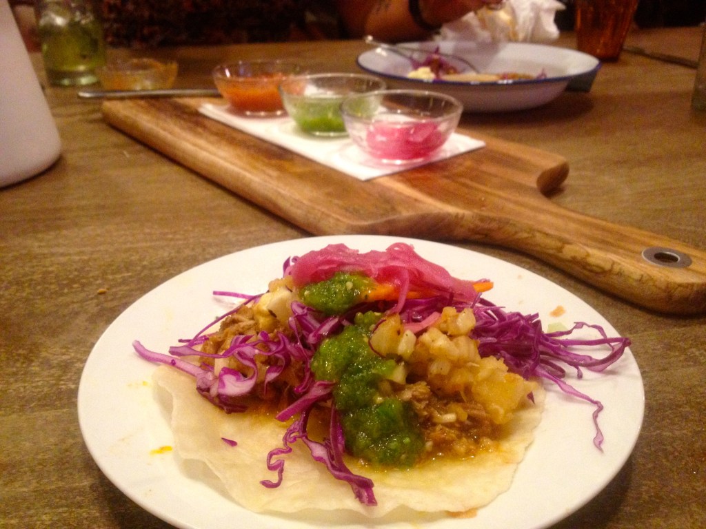 The pork taco