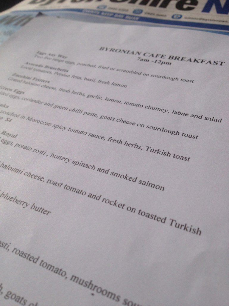 The menu that suckered us in