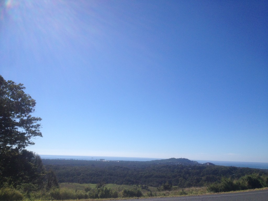 The view of Byron Bay from the hills