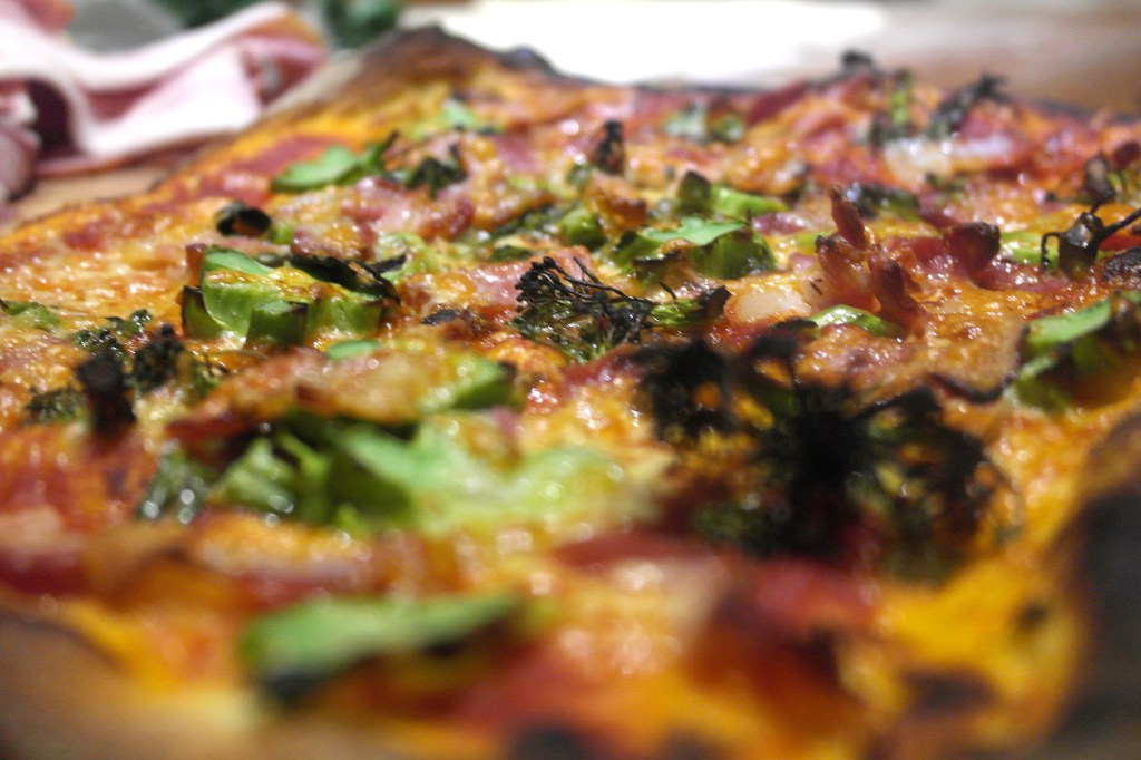 The pizza. I really like the little charred bits on the broccoli