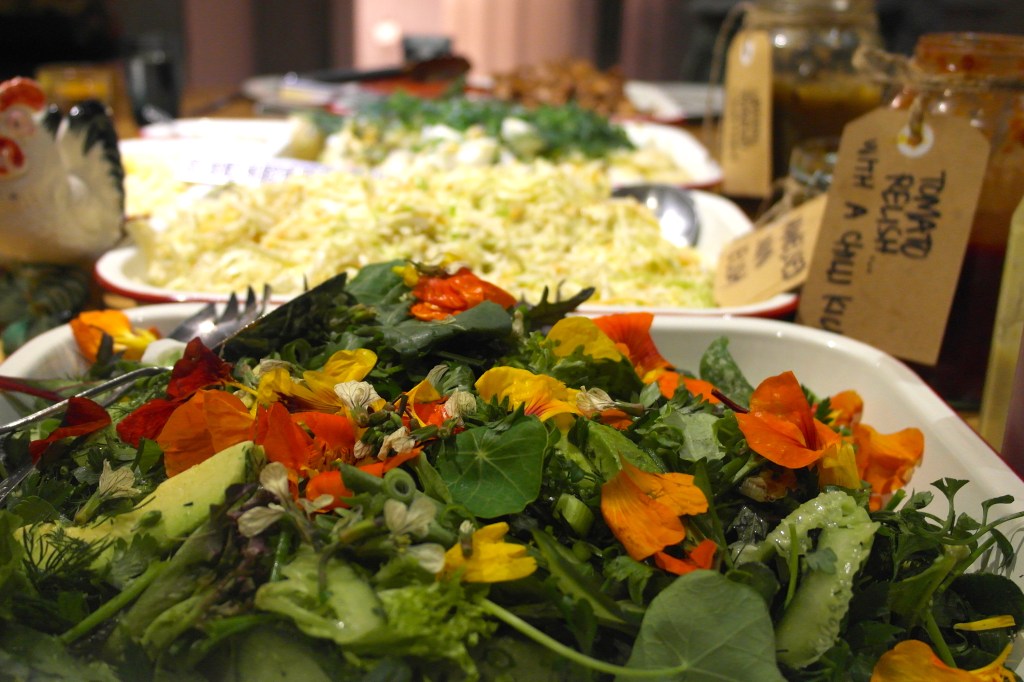 Don't be afraid to chuck some flowers on your salad as it tends to impress the shit out of your friends. Just make sure they're edible as poisoning your friends equals no friends for you