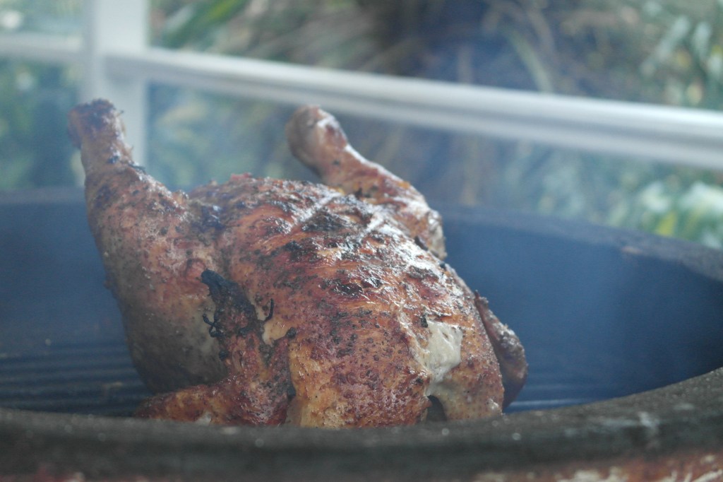 Jennee cooked a chook stuffed with chorizo and preserved lemon