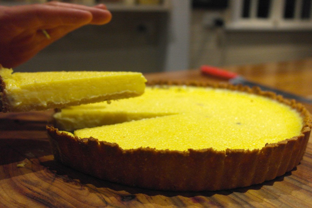 To top it all off, a baked lemon tart