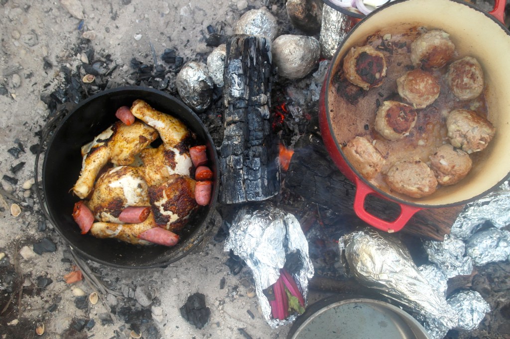 That sucker in the coals next to Marky's meatballs