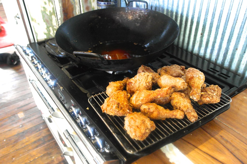 That chicken, that work, the knowledge that there is a good time a brewin'