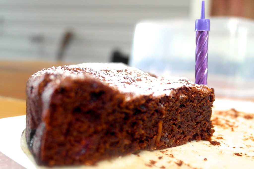 The candle was upside down but I really didn't give a damn as I filled my face hole