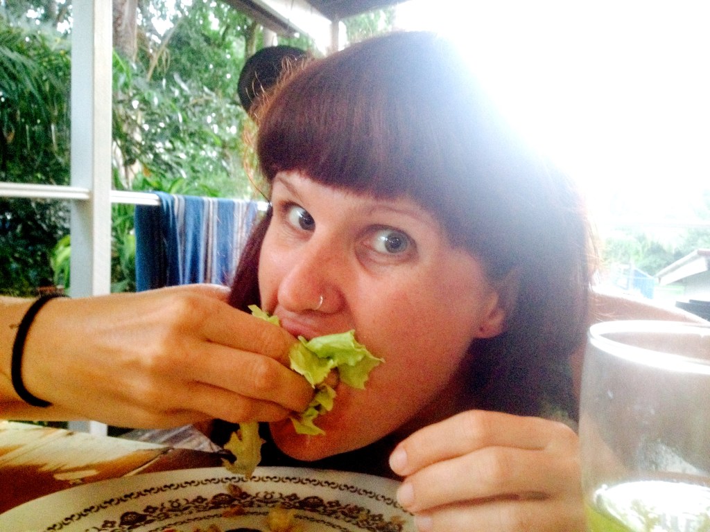 This is how one may like to consume their san choi bau... well this is how our friend Connor consumed it anyway...