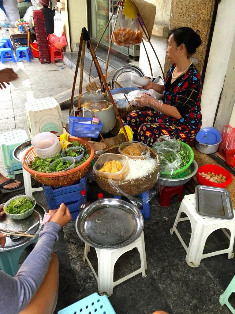 Legit as heck - pho getting served in the streets of Hanoi