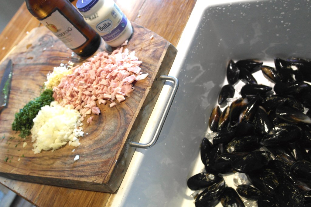 Getting geared up for the mussel fest... and not one pair of ass-less chaps in sight