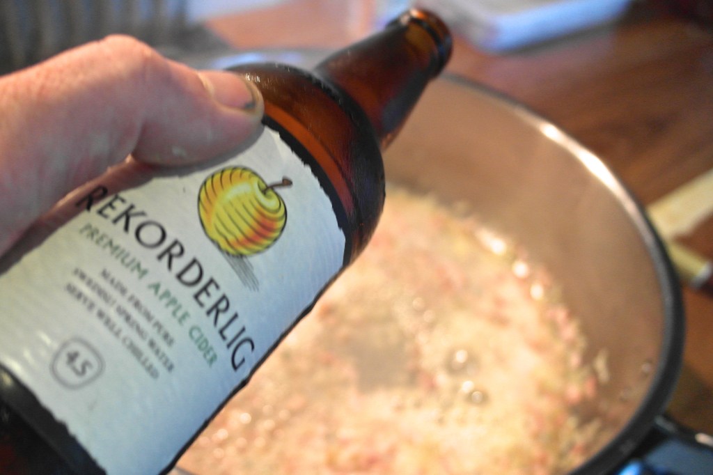 Deglaze with the cider