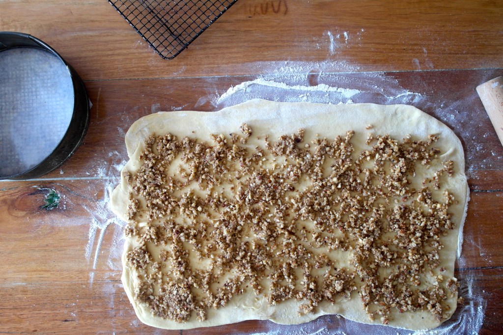 Spread it over the dough