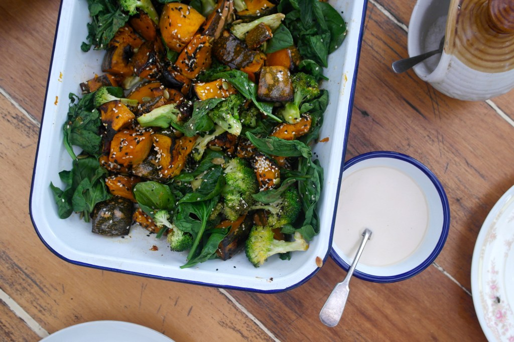 That salad with the tahini-coconut dressing
