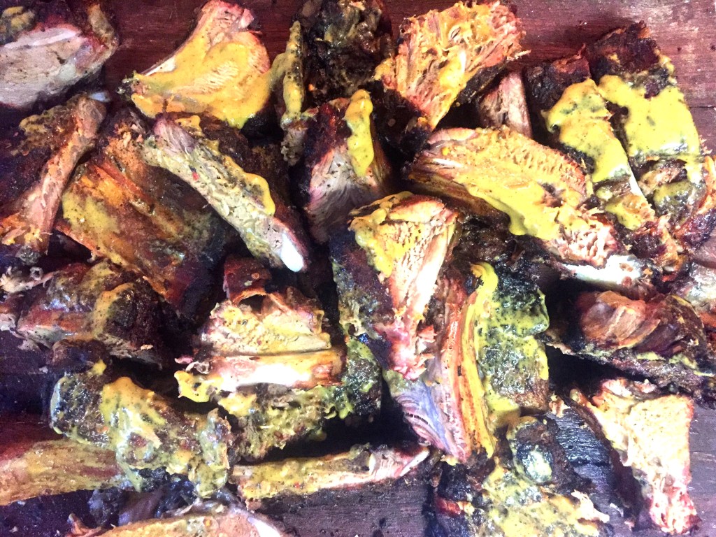 And then the pork ribs go into the belies of the people