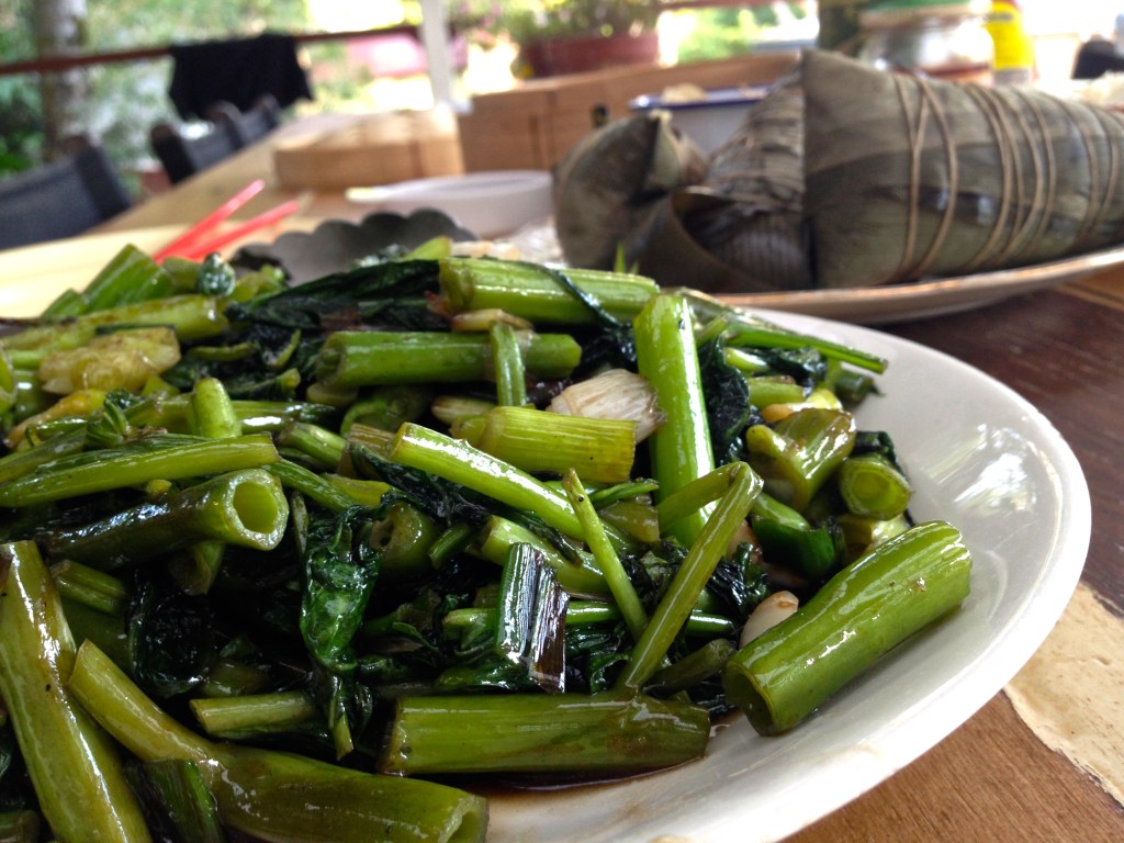 A better view of the water spinach number. Pretty sexy shit, eh