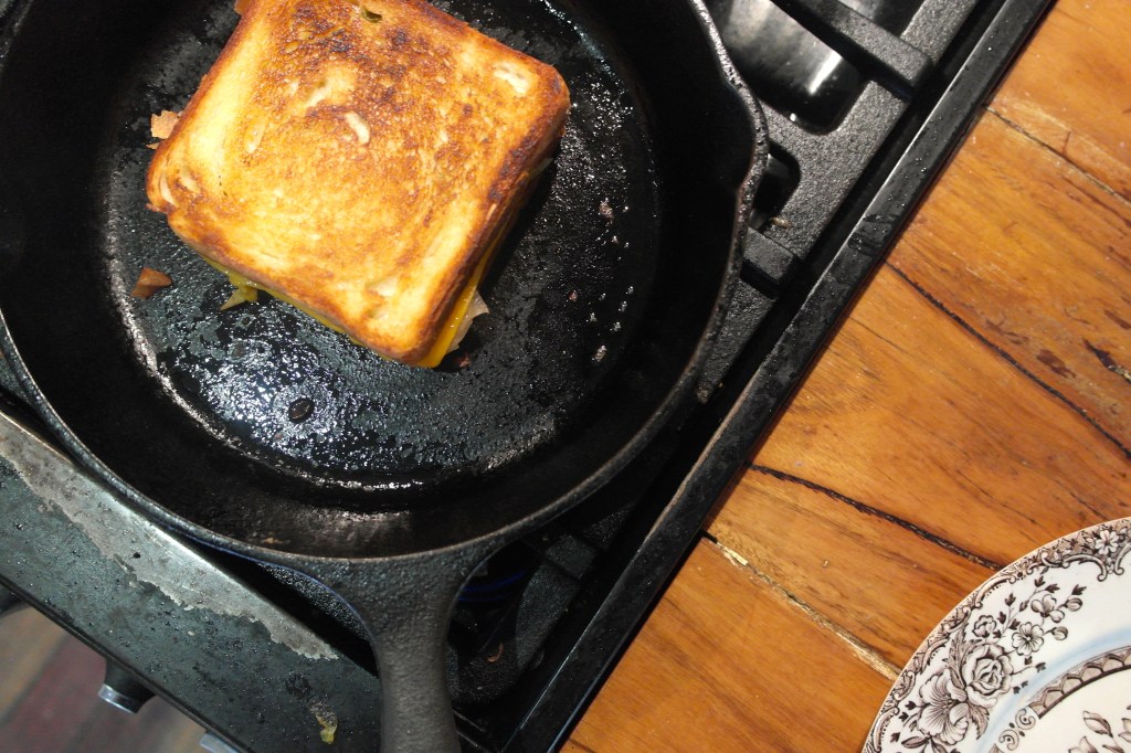 Golden brown is a pretty good colour for a toasted sandwich.