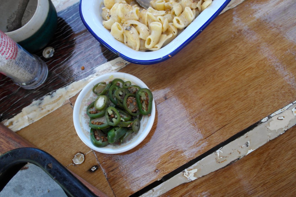 I also enjoyed home  made pickled jalapeños on the table with my BBQ. Maybe we should make them together some time...