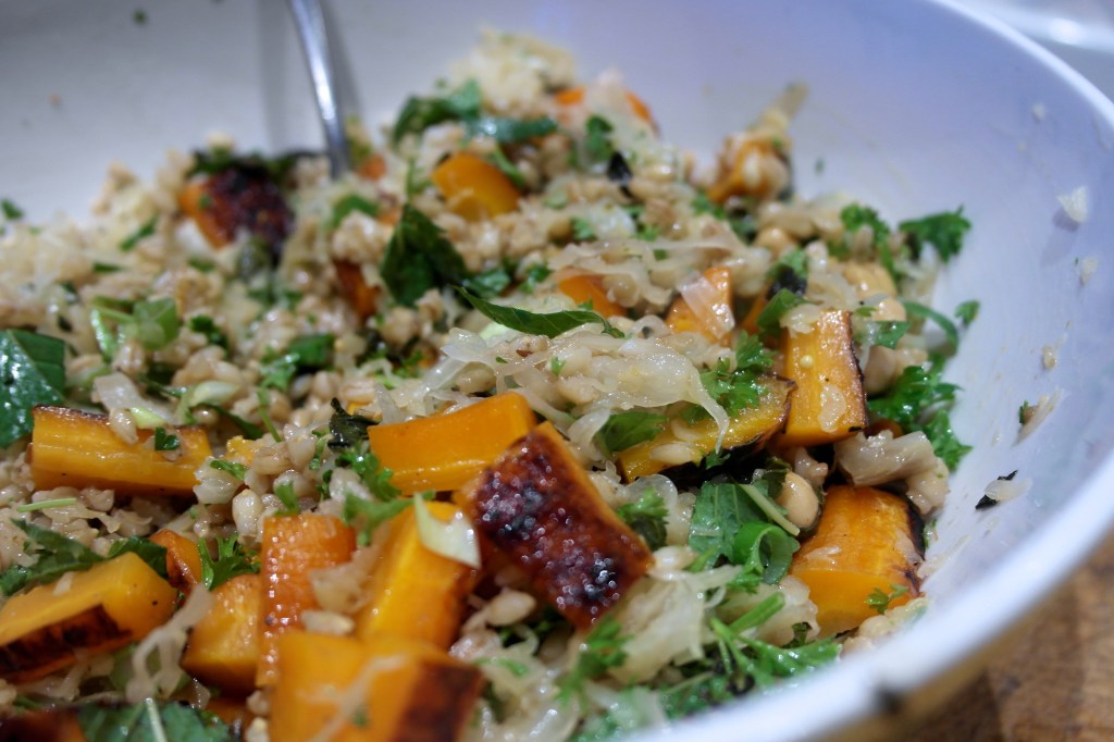 Get that salad together while the squab are resting