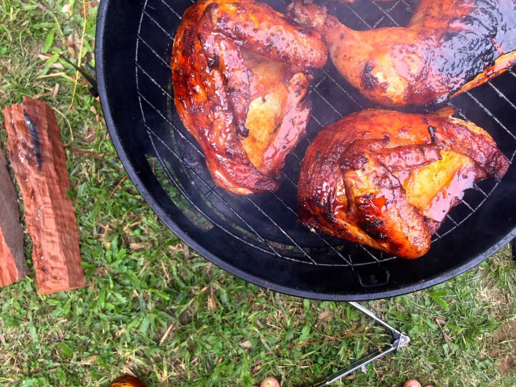 Just grillin' some really tasty chicken... really tasty chicken